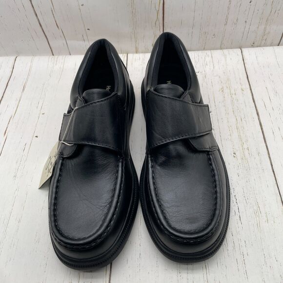 Hush Puppies Men’s Gil Shoes Black Leather Size 8.5 Wide Large Zero G Non-Slip main image 8